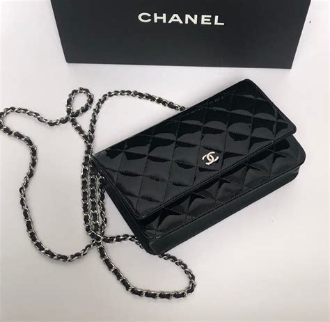 chanel small patent wallet|chanel wallets on chain.